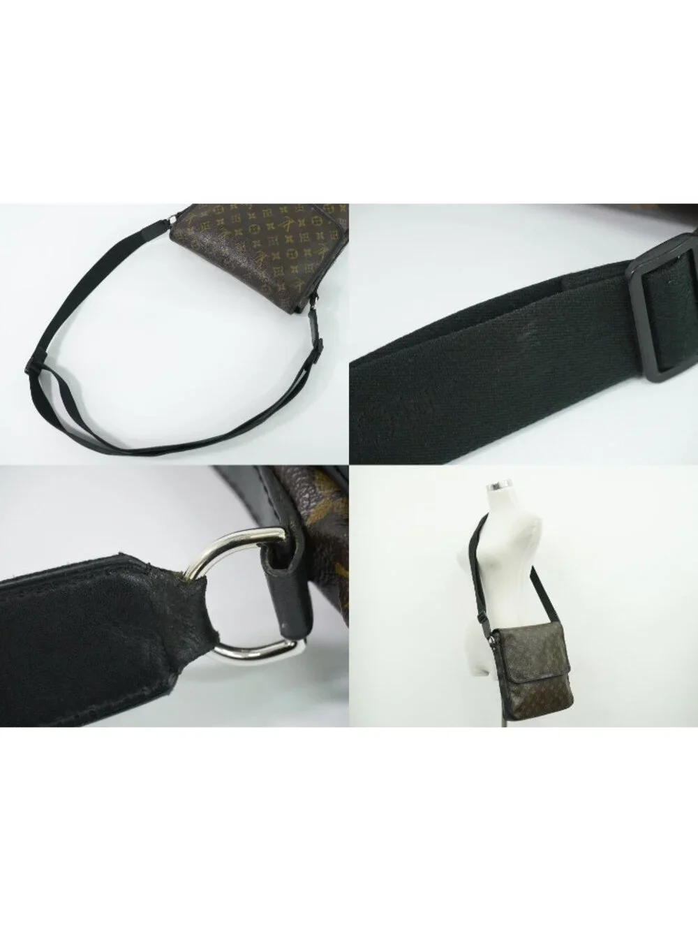 Louis Vuitton LV Bus MM Monogram Macassar Shoulder Bag Pochette Brown